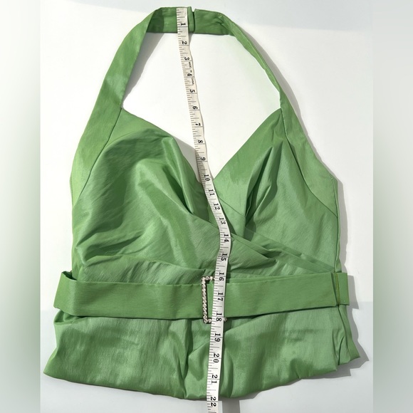 Veronique Young Vintage Taffeta Halter Cocktail Top Size 6 - Picture 12 of 16